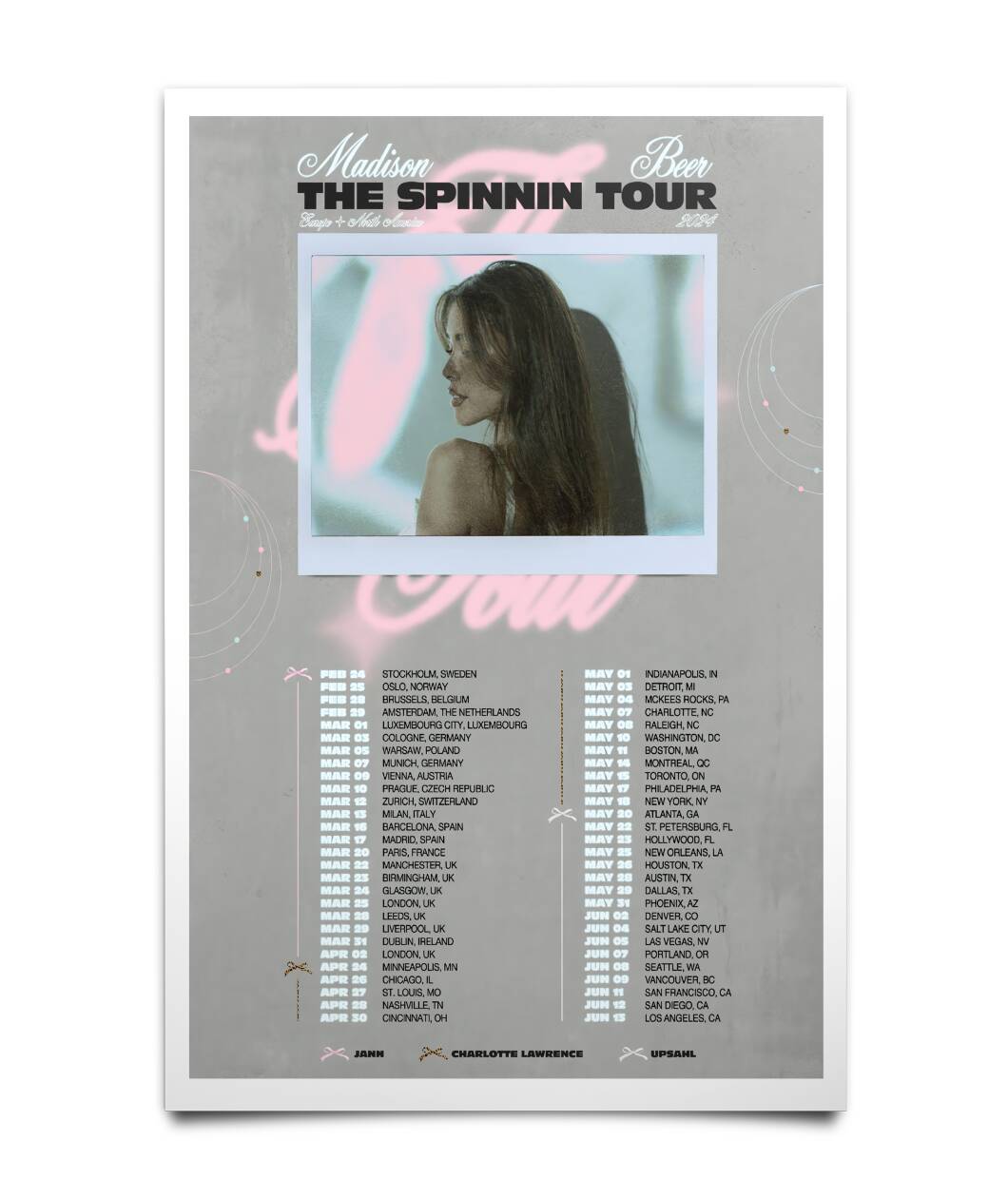 Madison Beer 2026 concert poster